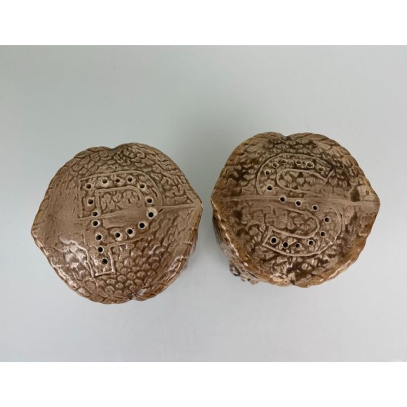 Vintage Sleepy Owl Double Sided Ceramic Salt & Pepper Shakers Large w/ Stoppers - Picture 5 of 12